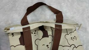 Cute Bear Print Tote Bag