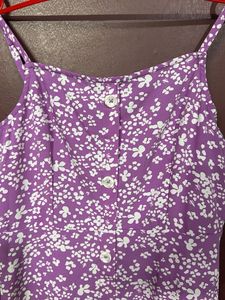 Cute Purple Floral Mini Dress