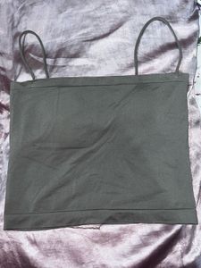 Simple Spaghetti padded Strap Tank Top