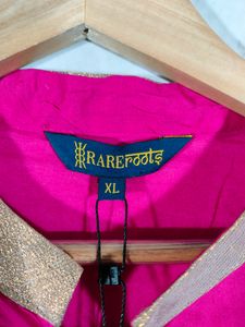 Rose Pink And Gold Kurtas (Women's)