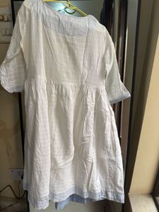 Bohemian White Cotton summer Kurta