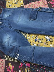 Stylish Denim Cargo Pants