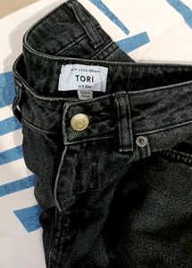 Regular High Waist charcoal Balck Jeans