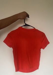 Orange Tropical Baby Tee