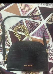 Steve Madden Black Croc Crossbody Bag