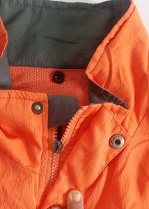 Men's Orange &amp; Grey Colorblock Jacket