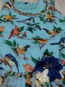 Stunning Bird Print Maxi Dress