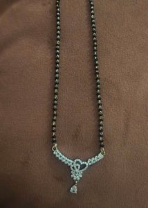 Elegant Diamond Mangalsutra pure silver