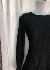 Chic Black Lace Detail Mini Dress