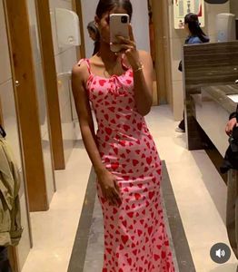 Heart Print Maxi Dress