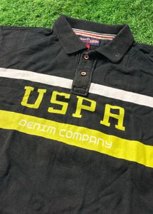 USPA Denim Company Black Polo Shirt