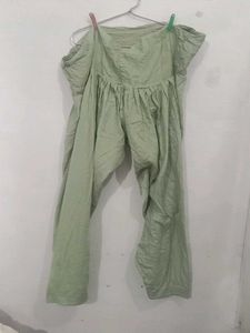 Embroidered Green Kurta