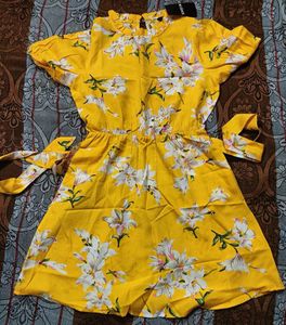 Yellow Floral Dress