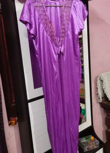 Purple Satin Nightgown