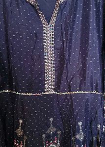 Elegant Dark purple Printed Kurta