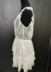 White Lace Mini Dress