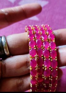 Stunning Ruby Bangles Set