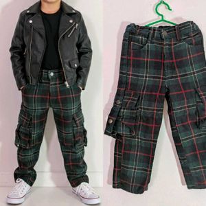 Boys' Plaid Cargo Pants