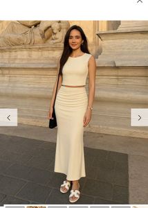 Elegant White Ruched Midi Dress