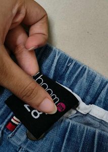 Blue Flared Denim Jeans