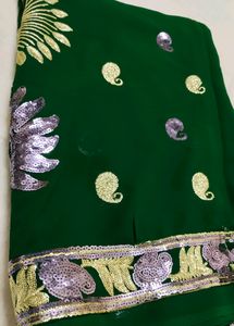 Dark Green Celebrity Look Saree
