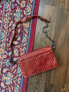 Vivienne Westwood Red Studded Pattern Handbag