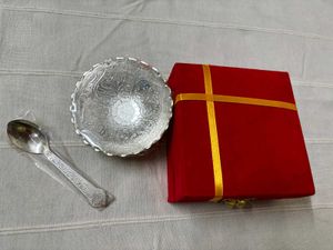 🆕 German Silver Bowl Set With Spoon-4
