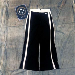 Black &amp; White Stripe Wide Leg Pants 🤩