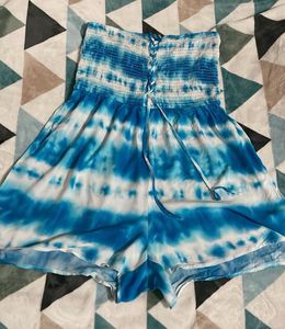 Tie-Dye Strapless Romper