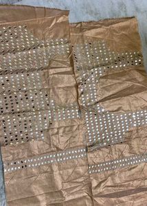 Elegant Beige Embellished Saree