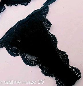 Lace Lingerie Set - Black