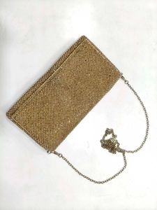 Golden Shimmer Sling/Clutch Bag ✨