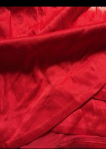 Red Strapless Ruched Mini Dress