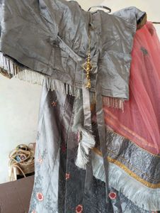 Elegant Grey Lehenga Choli Set