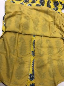 Yellow Paisley Print Kurta