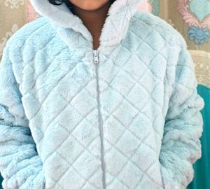 Max Cute Blue Hooded Jacket