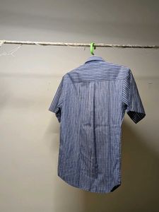Men's Blue Striped Casual Shirt