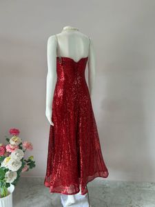 Stunning Red Sequin Evening Dress