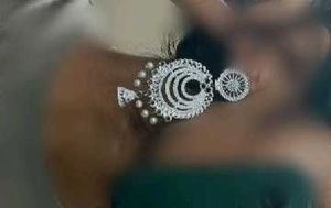 Designer Silver Jhumka Earrings