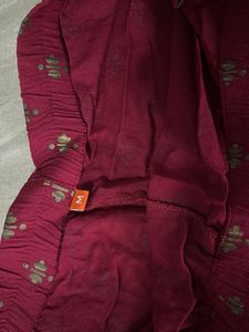 Maroon Kurta with Gold Print