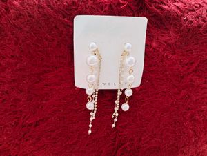 Korean Elegant Pearl Drop Dangle Earrings