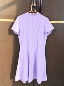 Tokyo Talkies Lavender Textured Fit &amp; Flare Dress