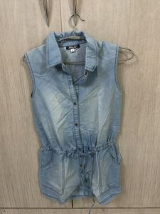Denim Romper