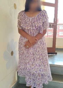 Chic Floral Print Midi Dress 😚🤌✨🪷😎