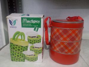 MacSpicy Insulated Inner Steel Tiffin - 3 Tier