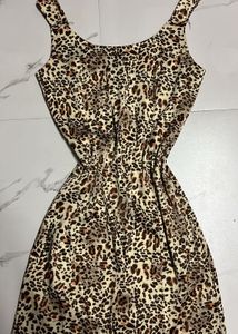 Leopard Print Sleeveless Dress
