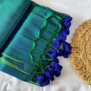 Bohemian Tie-Dye Saree with Tassels