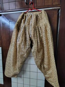 Elegant Golden Embroidered Salwar