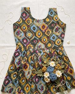 Boho Print Flared Dress