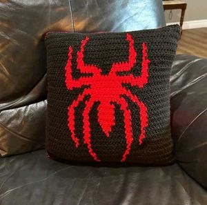 Spider-Man Crochet Pillow